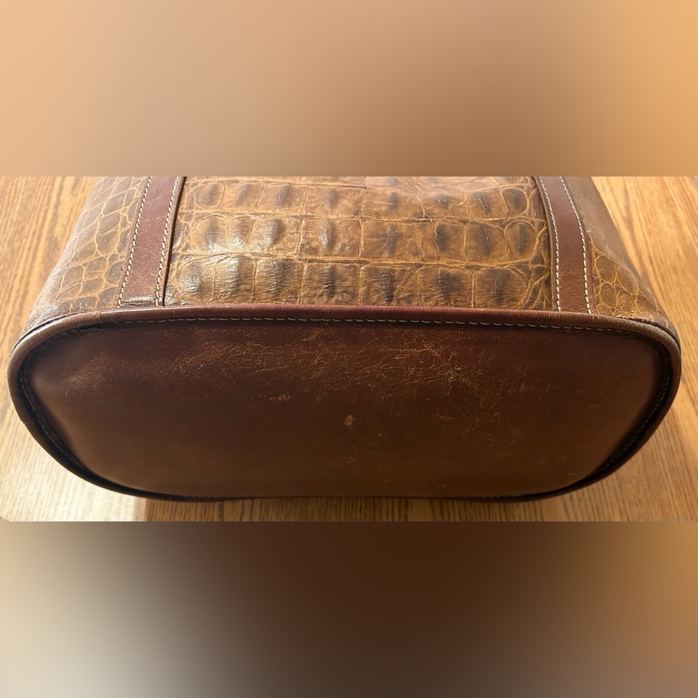 Brahmin Convertible Croc Embossed Tote/Bucket Bag - Vintage - Picture 8 of 12
